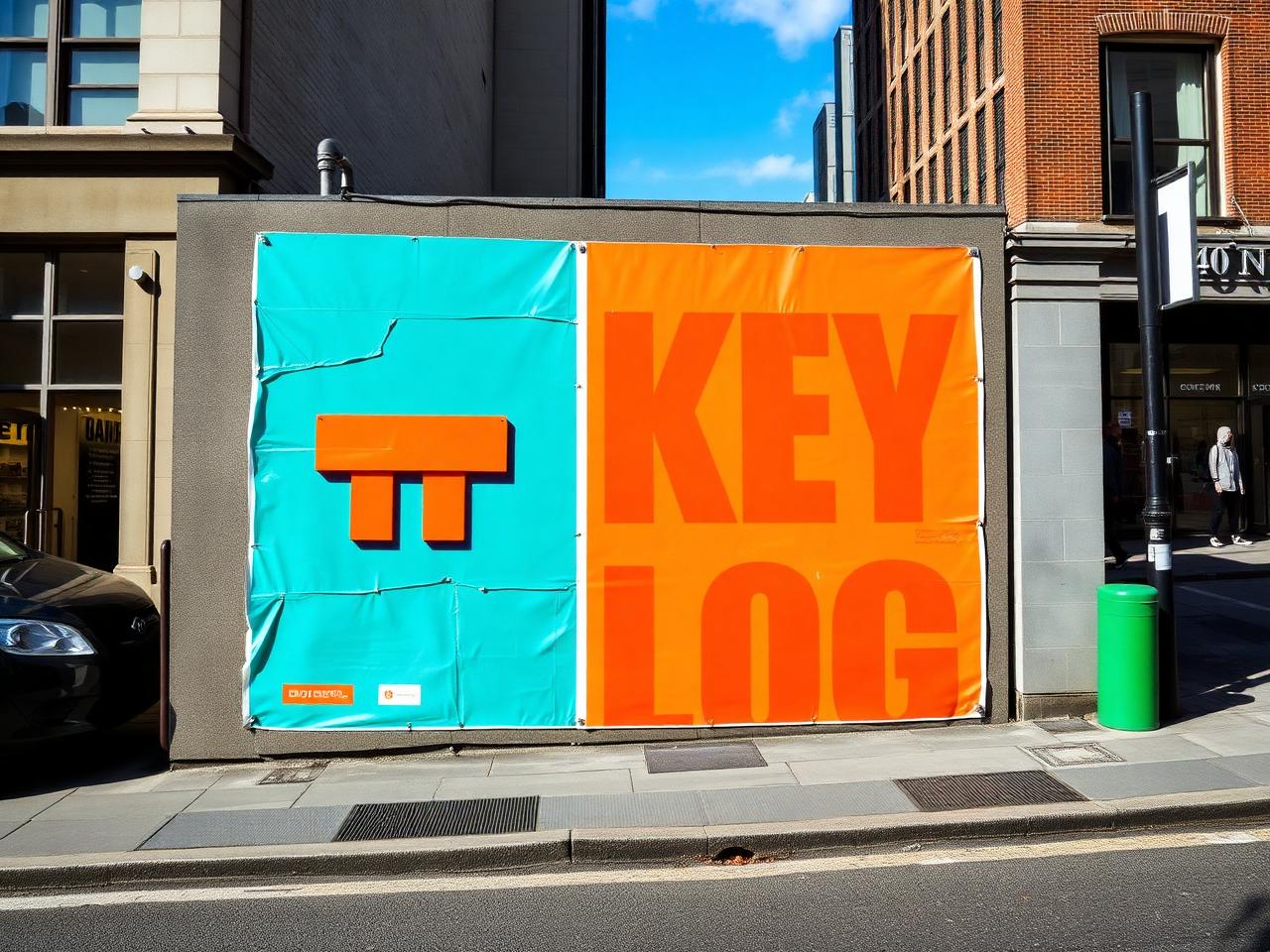 Bold colourful campaign key visuals arranged as a poster wall